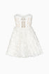 3D Floral Pattern Mini Transparent Dress